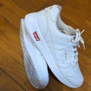 Levi's Cream and White Athletic Shoes